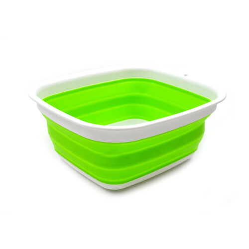 SAMMART 7.7L (2 Gallon) Αναδιπλούμενη Λεκάνη - Φορητό Λουτρό - Οικονομία Χώρου (Πράσινο, S)