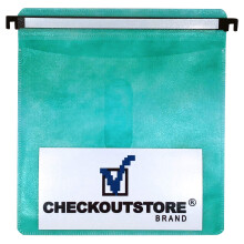 CheckOutStore (100) CD Dubbel Sidig Påfyllningsplast Hängande Fickor (Grön)