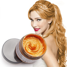 Gold Hair Color Wax Instant Hairstyle Cream 4.23 oz Temporary Natural Hair Wax for Party Cosplay Halloween Daily use Date Clubbing (Gold)