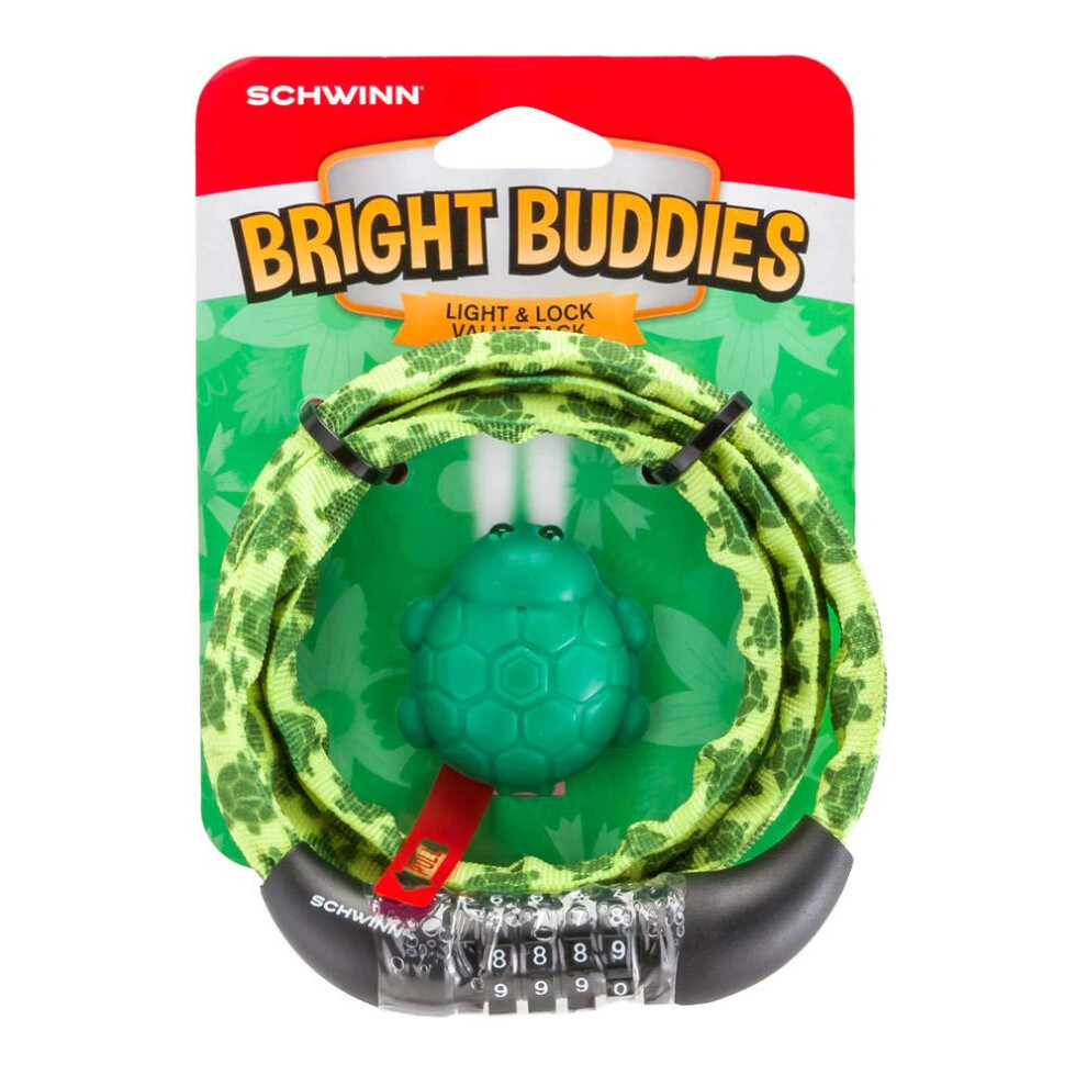 Schwinn Bright buddies light and lock value pack  turtle
