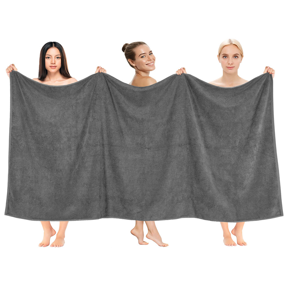 Bavlnen Raj Dark/Gray Cotton Paradise Oversized Bath Sheet 100% Cotton 40X80 Clearance Jumbo Large Bath Towel For Bathroom