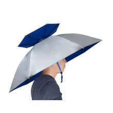 New-Vi Fishing Paraply Hat Folding Sun Rain Cap Justerbar multifunktion utomhushuvudbonader (silver (uppgraderad))