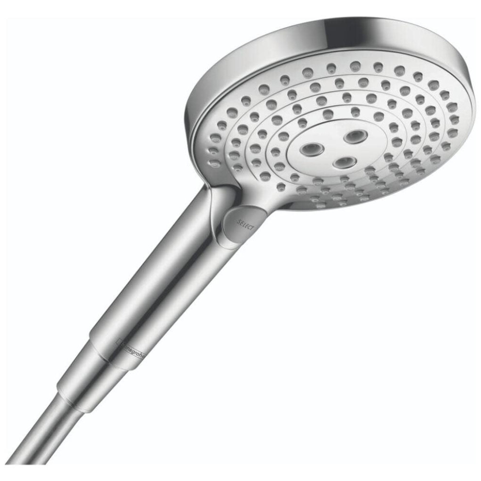 hansgrohe Raindance Select S Low Flow 5-inch Handheld Shower Head Modern 3 -Spray PowderRain  Rain  Whirl 26036001