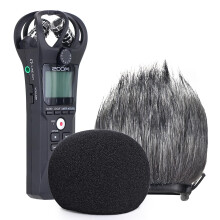 YouShares Zoom H1n Recorder Foam & Furry inomhus/utomhus vindruta Muff Pop Filter/vindskydd Skld Passar Zoom H1N & H1 Handy Portable Digital Rec
