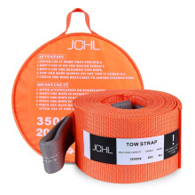 Cinghia di traino per recupero JCHL con coulisse per impieghi gravosi, 4"""" x20 piedi, capacit    nominale di 35000 libbre (18 tonnellate), fune di