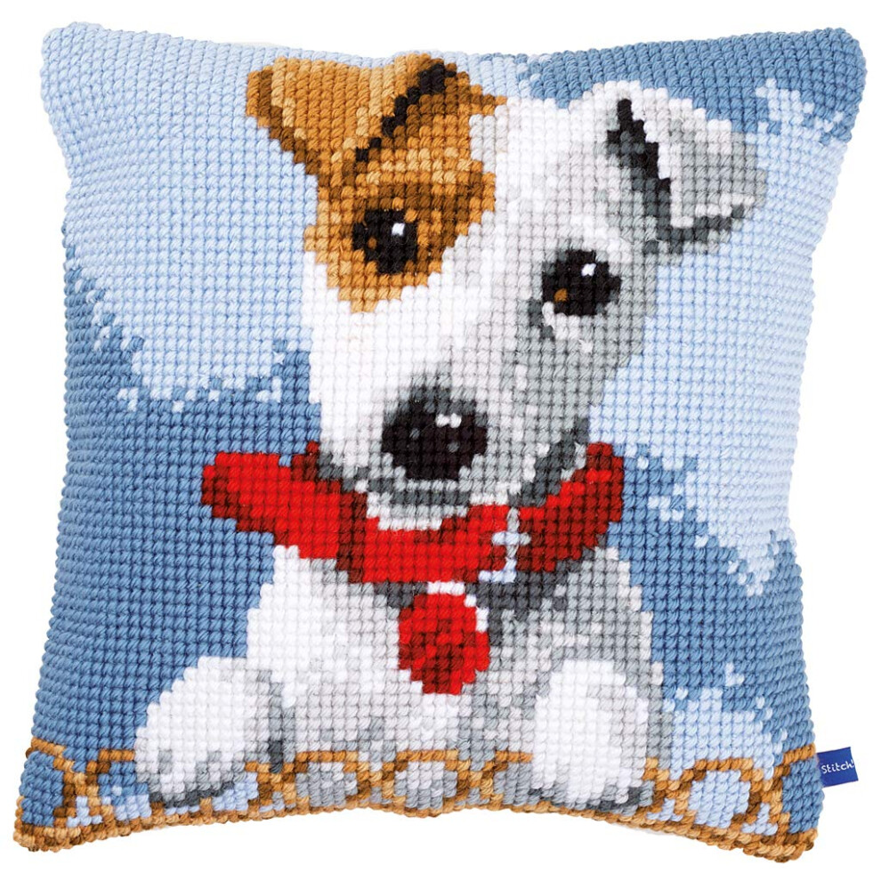 Sada Poltrku Pro Krov Stehy Vervaco: Jack Russell Na 40 X 40 Cm-image