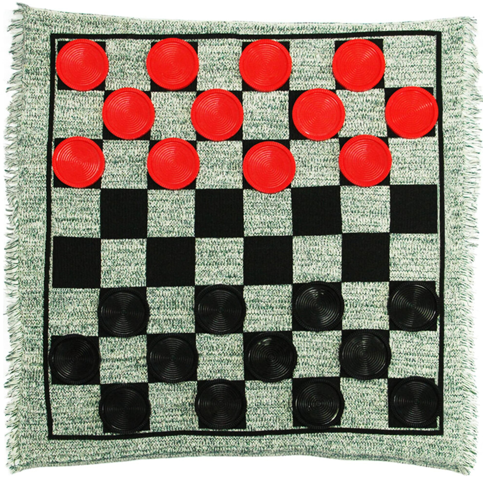 Lulu Home Jumbo Checkers  Giant 3-in-1 Checkers Game Rug Board Game Set  2 Players-image-OPC-PF2ZJF2-NEW