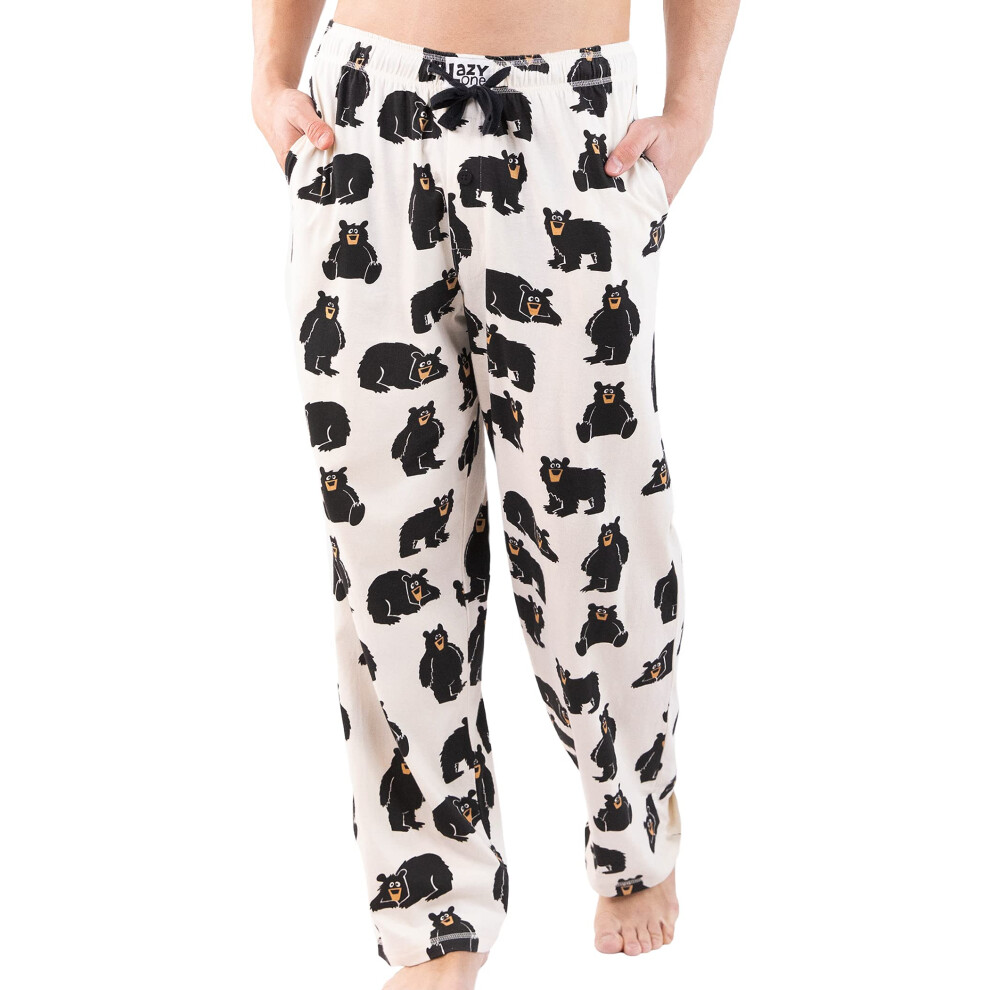 Pantalon de pyjama Lazy One pour homme, bas s?par? pour homme, pantalon de d?tente, motif animal, papa ours, taille L