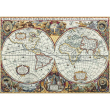 PANNA - Counted Cross Stitch Kit - Map of The World - PZ-1842-27 Count - Linda - 18.31 x 25.98 inch - DIY kit