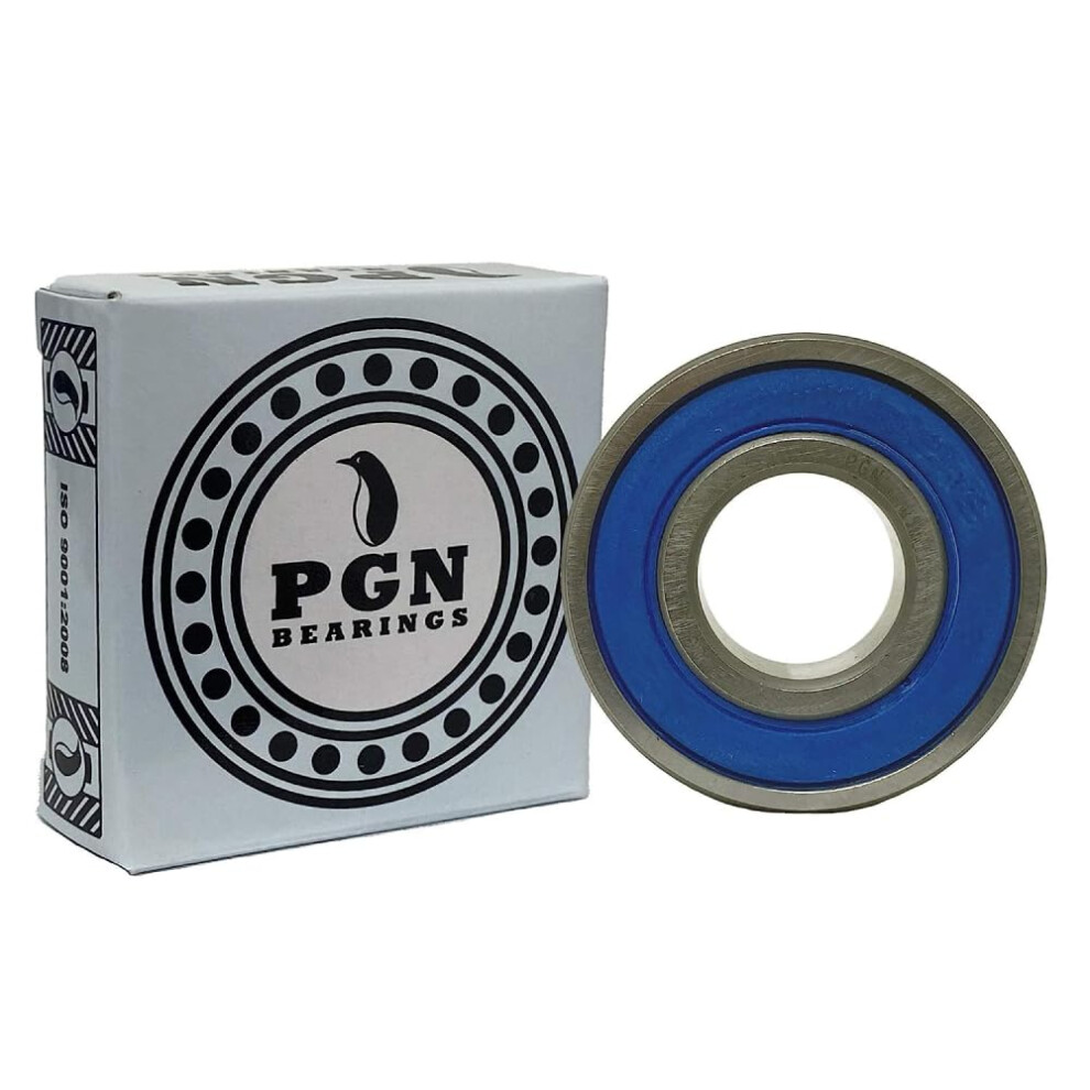 Pgn 10 Pack R6-2Rs Bearing - Lubricated Chrome Steel Sealed Ball Bearing - 3/8X7/8X9/32 Bearings With Rubber Seal & High Rpm Support 671983837749