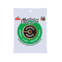 Martin Autentisk Akustisk Marquis Silked Guitar Strings - Phosphor Bronze Light Gauge | Varm afbalanceret tone med brobeskyttelse | Silkeomvikled