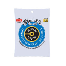 Martin Autentiske akustiske guitarstrenge Superior Performance Light 12-54 12-30 80/20 Bronze 12 strenge