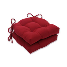 Pillow Perfect Outdoor/Indoor Pompeii Chair Pads 15.5 x 14.5 2 Pack Red