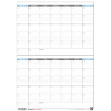 JJH -planl?ggere - Lamineret blank - 24 """" X 17 """" - Medium - Slettbart 2 m?neders lodret v?gplanl?gger (2MV -24x17)