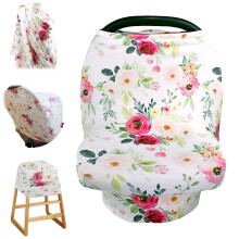 Stretchy Baby Car Seat Cover for Baby Boys and Girls Multiuse - Nursing Breastfeeding Covers Shopping Cart/High Chair/Stroller Covers Infinity Scarf C