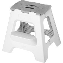 Vigar Kompakter Tritthocker, faltbar, f   r Erwachsene und Kinder, zweistufiger Hocker, 40,6 cm, leichter Hocker, 150 kg Tragkraft, rutschfest, fal