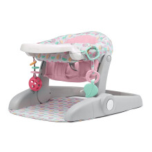 Summer Infant Learn-to-Sit Stages 3-Position Floor Seat Sweet-and-Sour Pink - Sit Baby Up to See The World - Activity Seat is Adjustable - Includes T