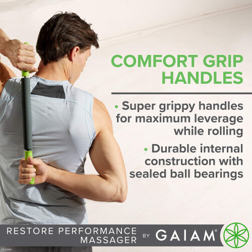 Gaiam Restore Μασάζ Stick Roller - (Διαστάσεις: 19"L) Χειροκίνητος Μασάζ Μυών με Μαξιλάρι 1