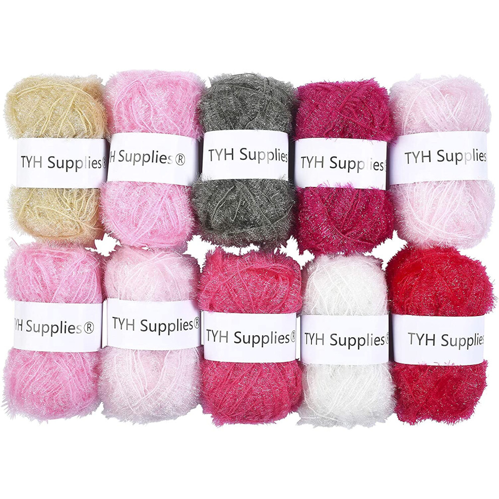 Tyh Supplies 10 Strange Scrubby-Garn Fur Geschirrtucher 100 % Polyestermaterial Zum Hakeln, Stricken Und Geschirrspulen 66 Yards Pro Strang,-image