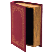 Decorative Vintage Book Shaped Trinket Storage Box - Red