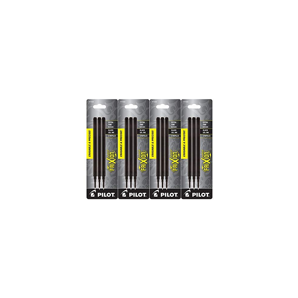 Pilot Frixion Point, L Schbare Geltinten-Nachf Llungen, Extrafeine Spitze, 0,5 Mm, Schwarze Tinte, 12 Nachf Llungen-image