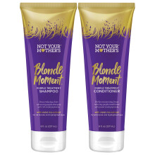 Not Your Mother's Blonde Moment Purple Shampoo and Conditioner (2-Pack) - 8 fl oz - Ideal for Blonde Highlighted Brunette Silver Hair - Helps with
