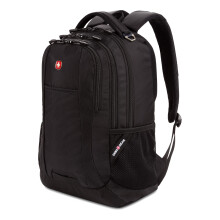 SwissGear Cecil 5505 Laptop-Rucksack Schwarz 18 Zoll – Ergonomischer Alltagsbegleiter mit 3 Fächern, Platz für 15 Zoll Laptop und Tablet