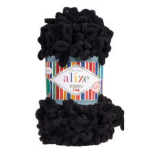Alize Puffy Fine Baby T?ppe Lille Loop 100% Micropolyester Soft Yarn Parti 4SKN 400gr 64yds (60 - Sort)