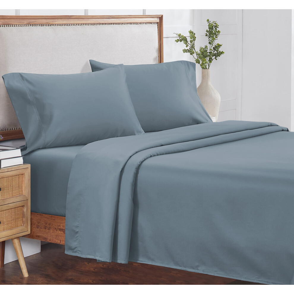 Parure de lit California Design Den de luxe 100 % satin de coton, 800 fils au pouce carr   , douce et soyeuse, qui surpasse les fausses affirmation