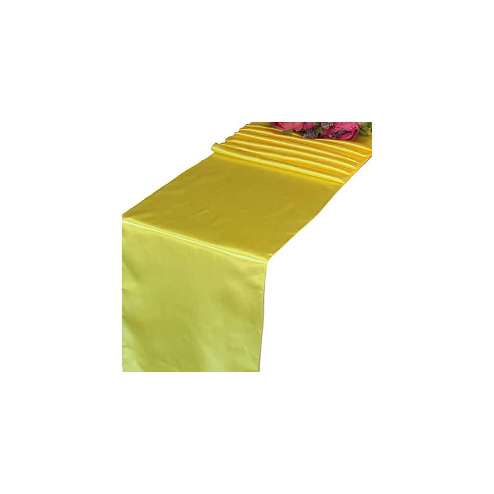 Welmatch Gelbe Satin-Tischl Ufer, 5 St Ck, F R Hochzeiten, Bankette, Partys Und Veranstaltungen, Dekoration, Tischl Ufer, Gelb 5-image