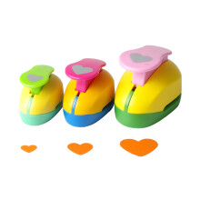 Hjertepunch 3/8 tommer+5/8 tommer+1 tommer h?ndv?rksh?ndtag Punch Handmade Paper Punch til h?ndv?rk Scrapbooking DIY -kort, der g?r slikfarve til