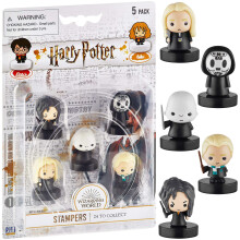 Set di 5 timbri autoinchiostranti di Harry Potter - Regali di Harry Potter, decorazioni per feste, decorazioni per torte - Mangiamorte, Voldemort