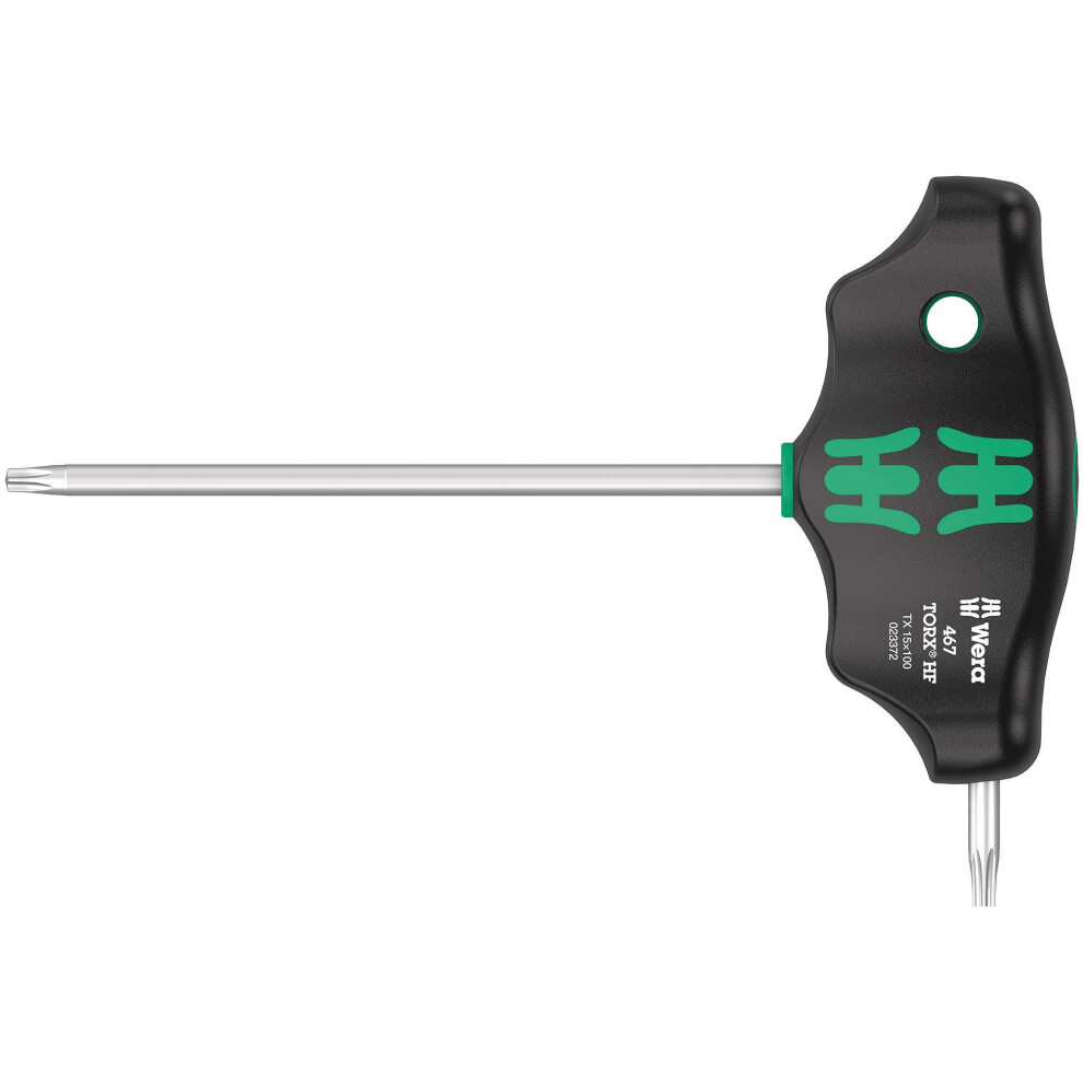 WERA 05023372001 467 TORX HF T-Handle Screwdriver with Holding Function  TX 15 x 100 mm-image-OPC-PFPSYW9-NEW