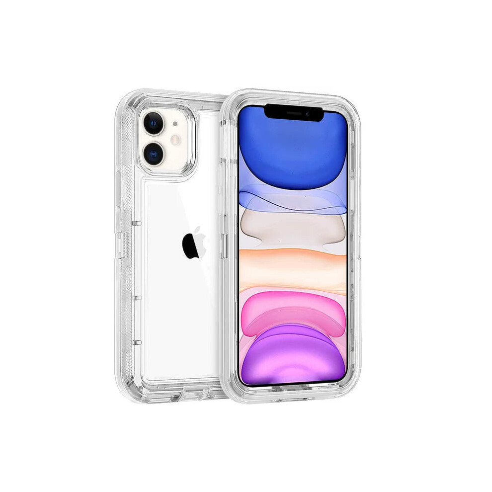 (Clear, For Iphone 12) Clear Transparent Shockproof Armor Glossy Plain Case For Iphone 12 13 14 15 16 7900227432437