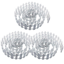 3 pakke 35,4 inche lang fe havehegn hvidt tr? staket hegn dekorativt hegn til miniature have fe have ornamenter tr? h?ndv?rk DIY