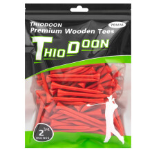 THIODOON Golf-Tees, 2 1/8 Zoll, weniger Reibung, Holz-Tees, Training fr Golfer, professionelle Golf-Tees aus Naturholz, 100 Stck