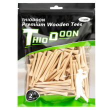 THIODOON Golf-t-shirts 3 1/4 tommer Mindre friktion Tr?-T-shirts Tr?ning til golfspiller Professionel Natural Wood Golf-T-shirts Bulk 100 Count G