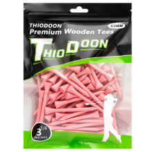 THIODOON Golf-Tees, 2 1/8 Zoll, weniger Reibung, Holz-Tees, Training fr Golfer, professionelle Golf-Tees aus Naturholz, 100 Stck