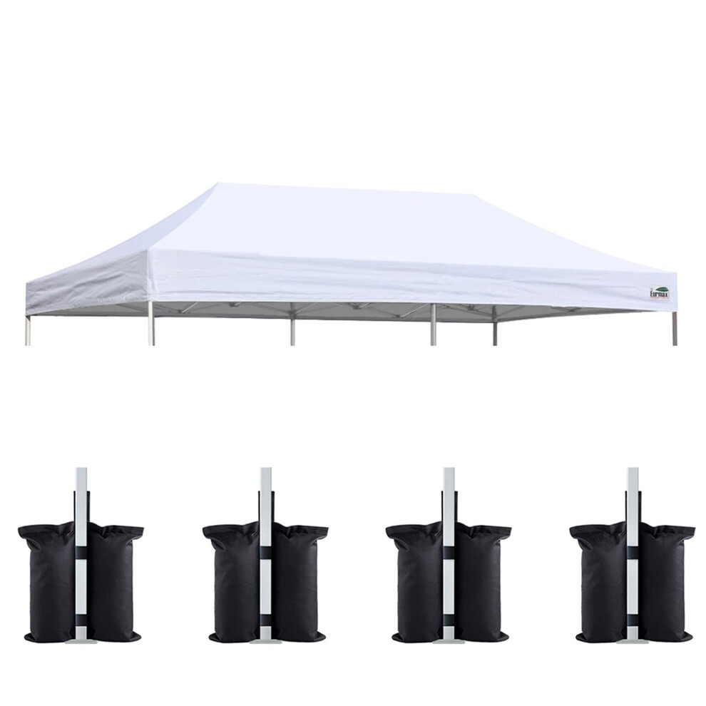 Auvent de remplacement Eurmax USA 10x20 pour tente pliante, couverture supérieure instantanée, 30 couleurs au choix, lot de 4 pièces bonus, sac d