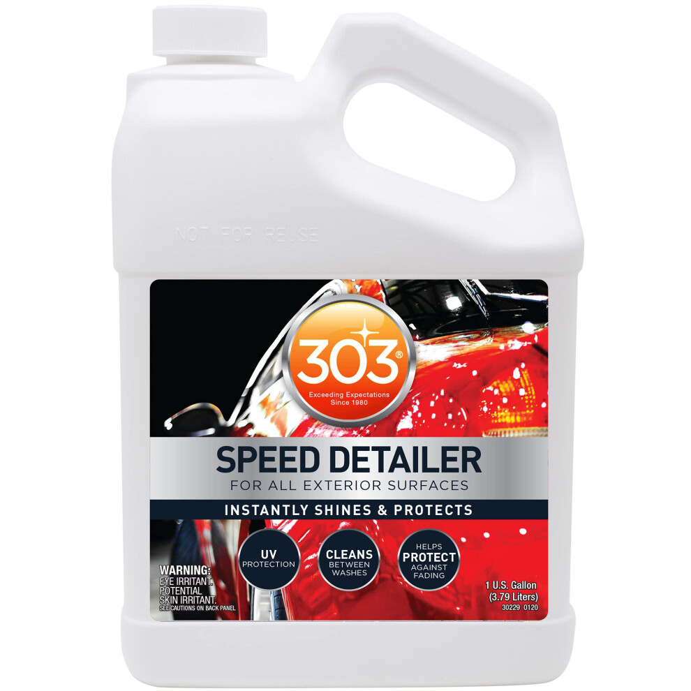 303 Speed Detailer - Instantly Shines and Protects Paint - for All Exterior Automotive Surfaces - cleans Between Washes - UV Protection 1 gallon 302