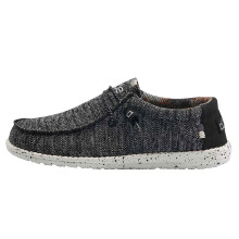 Hey Dude Herren Wally Sox Schwarz Wei Gr e 10 | Herrenschuhe | Herren-Loafer zum Schn ren | Bequem und leicht