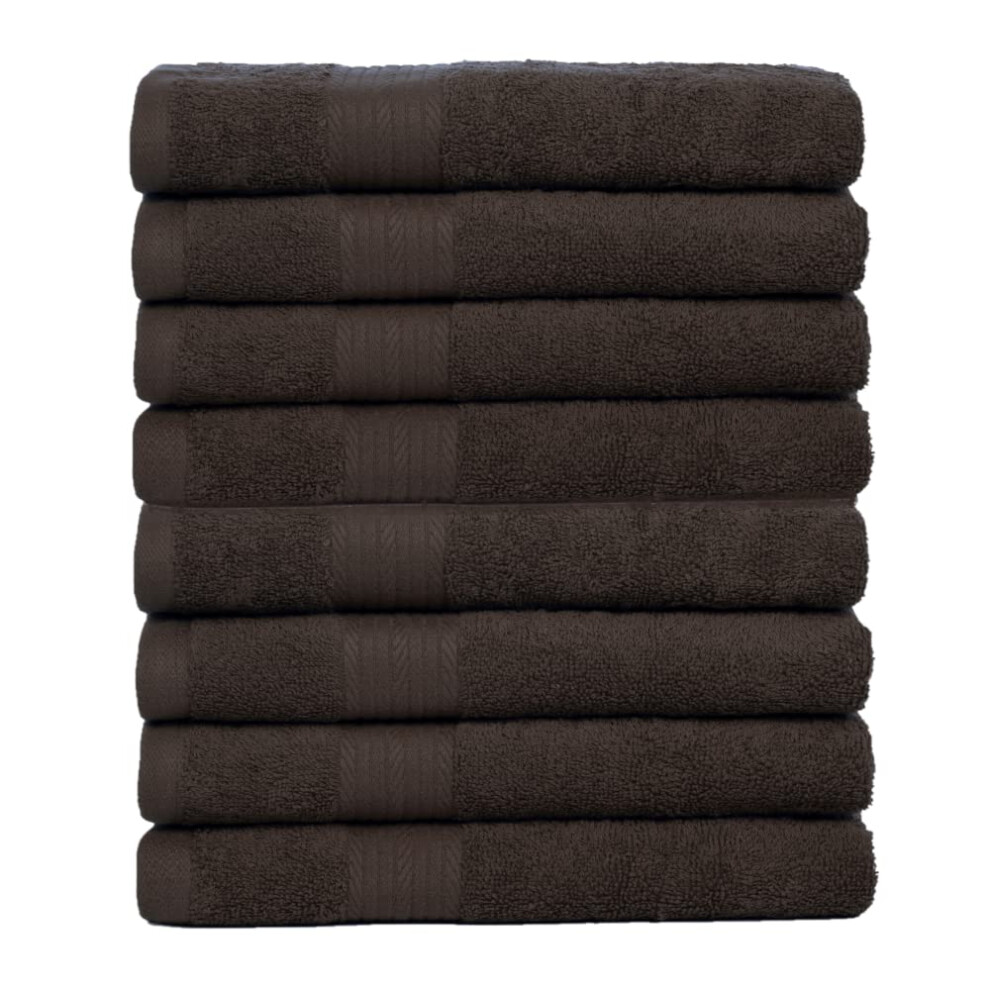 Serviettes de toilette Ample Decor 18 x 28 pouces 600 g/m    100 % coton doux et absorbant - 8 pi   ces marron