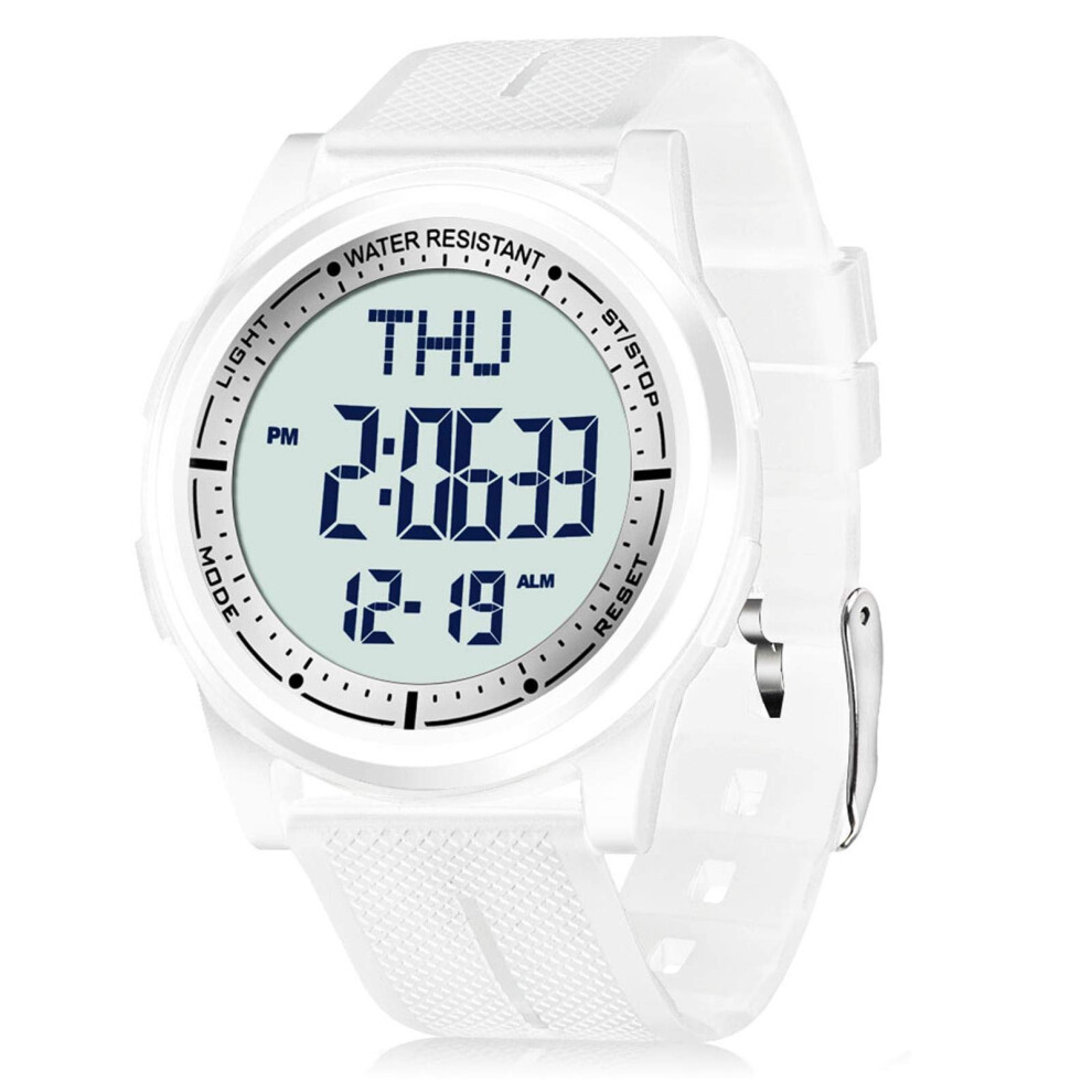 Beeasy Digital Watch Waterproof with Stopwatch Alarm Countdown Dual Time  Ultra-Thin Super Wide-Angle Display Digital Wrist Watches for Men Women