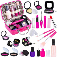Kit de maquillage Tepsmigo pour filles, ensemble de maquillage pour enfants avec trousse de maquillage pour anniversaire et No l, ensemble de maq
