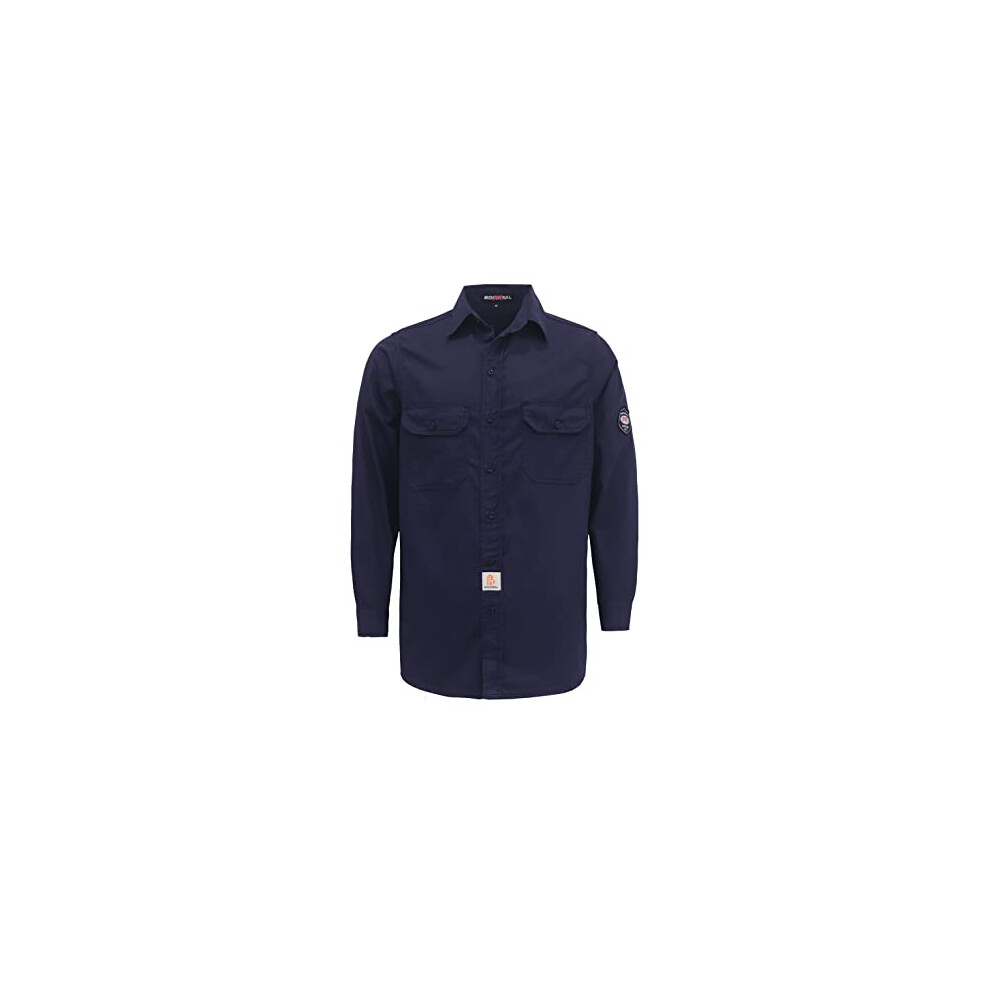 Chemises BOcOMAL FR 625 oz Chemises de soudage d'   t    l   g   res Chemise ignifuge bleu marine Chemise ignifuge pour homme