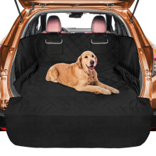 FunniPets Cargo Liner til SUV Vandafvisende Hunde Cargo Cover med kofangerklap og sidev?gge Protector Non-Slip bagside Quiltet Pet S?debetr?k Sto