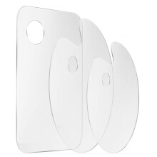 3-delig acrylverfpalet Clear Art Palette voor volwassenen en kinderen Transparant non-stick olieverfpalet met beschermfolie voor doe-het-zelf ambacht