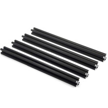 Iverntech 4pcs 700mm 2020 V Type Black European Standard Anodized Linear Rail Aluminum Profile Extrusion for DIY 3D Printer and CNC Machine