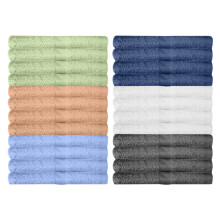 BEST TOWEL - Salviette 24 pezzi, salviette multicolori per bagno, spa e palestra, asciugamano in flanella extra assorbente, 100% cotone (12x12)