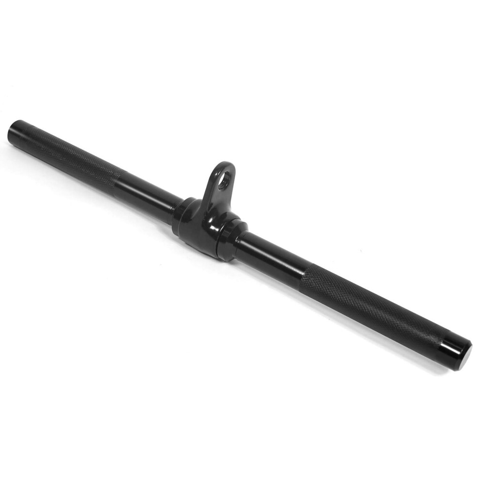 Yes4All LAT Cable Attachment Tricep Press Down Bar with Diamond Knurl Handle Support up to 880 lbs (Black - Rotating Straight Bar)